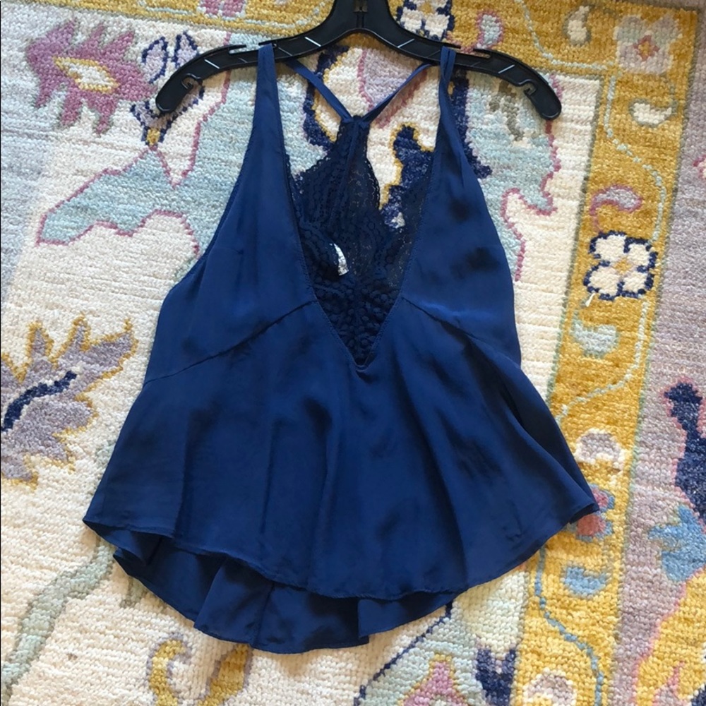 Blue Free People Top